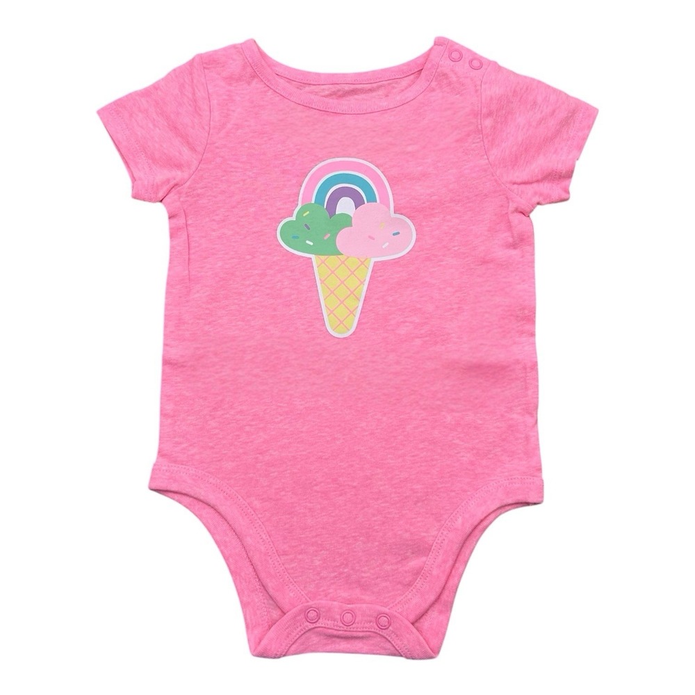Garanimals Baby Girls Short Sleeve Graphic One piece Bodysuits Sz 12M Lot of 10 - Picture 4 of 11